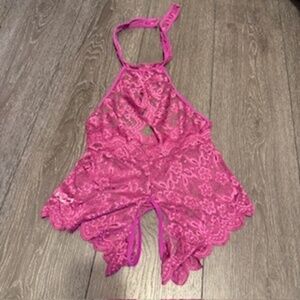 Lace Crotchless teddy